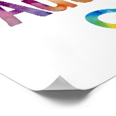 Wees geduldig, ik heb autisme | Waterverf regenboo Poster (Hoek)