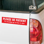 Wees Geduldig, Ik Leer Mijn Kat Autorijden Bumpersticker (Op Truck)