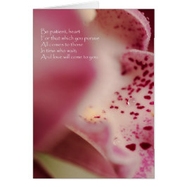 Wees geduldig met hart - orchideeën