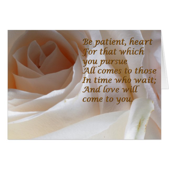 Wees geduldig met je hart (Voorkant Horizontaal)