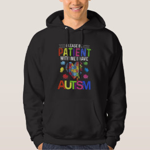 Wees geduldig met mij Ik heb autisme puzzelkop Hoodie
