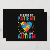 Wees geduldig met mij. Ik heb kennis van autisme Kaart (Voorkant / Achterkant)