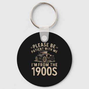 Wees geduldig met mij IM uit de jaren 1900 Vintag Sleutelhanger