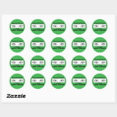Wees Geduldig, Slechte Gezicht - Groen Ronde Sticker (Vel)