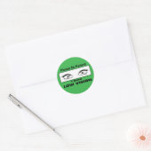 Wees Geduldig, Slechte Gezicht - Groen Ronde Sticker (Envelop)