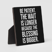 Wees geduldig - Succes Hustle Gym Motivatie Fotoplaat (Voorkant)