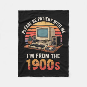 Wees geduldig vanaf de 1900s retro Vintage Fleece Deken
