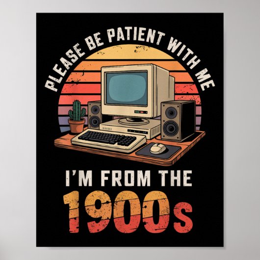 Wees geduldig vanaf de 1900s retro Vintage Poster (Voorkant)