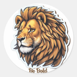 Wees gedurfd citaat modern ontwerp ronde sticker