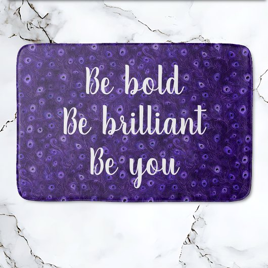 Wees gedurfd Paarse Pauw Paradise Badmat