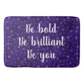 Wees gedurfd Paarse Pauw Paradise Badmat (Voorkant)