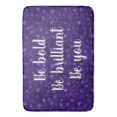 Wees gedurfd Paarse Pauw Paradise Badmat (Voorkant Verticaal)