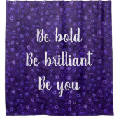 Wees gedurfd Paarse Pauw Paradise Douchegordijn (Voorkant)