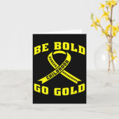 Wees gedurfd voor een gouden kindertijd kanker gee kaart (Gele Bloem)