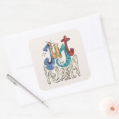 Wees gedurfd, wees jezelf: wees jezelf - zelfliefd vierkante sticker (Envelop)