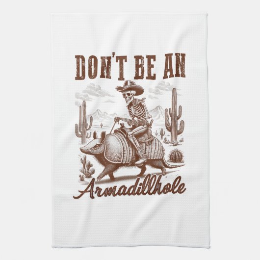 Wees geen Armadillhole Theedoek (Verticaal)