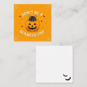 Wees geen bange kat Kladblok kaart Notitiekaartje (Voorkant / Achterkant)