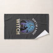 Wees geen basisheks Halloween Ketel Zwarte katten Handdoek (Handdoek)