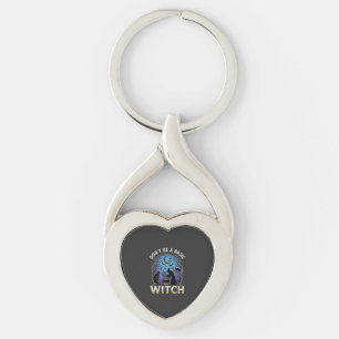 Wees geen basisheks Halloween Ketel Zwarte katten Sleutelhanger