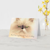 Wees geen chagrijnige Kaart van de kattenverjaarda (Gele Bloem)