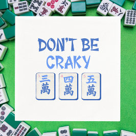 Wees geen Craky Mahjong Blue Crak Tegels Servet