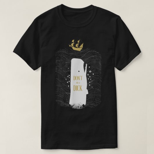 Wees geen Dick - De witte walvishaai T-shirt (Design voorkant)