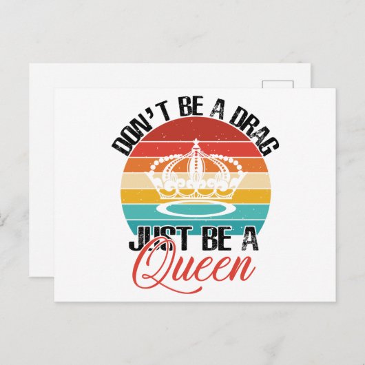 Wees geen drag Briefkaart (Voorkant / Achterkant)