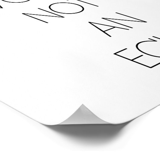 Wees geen echo - minimalistisch poster (Hoek)