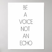 Wees geen echo - minimalistisch poster (Voorkant)