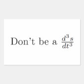 Wees geen eikel rechthoekige sticker (Voorkant)