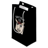 Wees geen ESC Grappig Keyboard Pun Dark BG Klein Cadeauzakje (Voorkant Gekanteld)