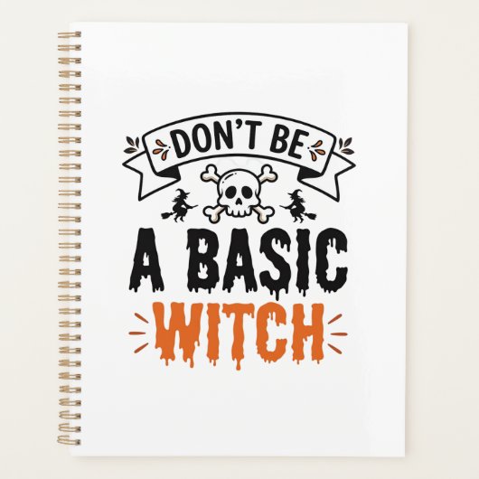 Wees geen gewone Heks Vintage Halloween Planner (Voorkant)
