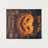 Wees geen gewone pompoen, Halloween grappig Wandkleed (Voorkant (horizontaal))