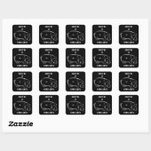 Wees geen hippo-crite! vierkante sticker (Vel)