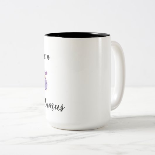 Wees geen Hippo-Twatamus Tweekleurige Koffiemok (Voorkant rechts)