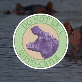 Wees geen hippocriet - Punny Paarse African Hip Sticker