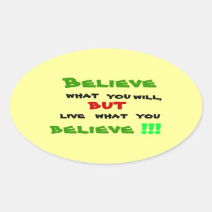 Wees geen Hypocriet Ovale Sticker