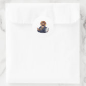 Wees geen Jezus-boek Ronde Sticker (Tas)