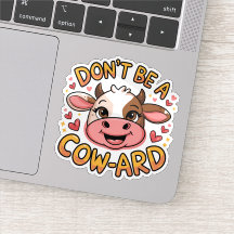 Wees geen Koe-harde grappige Sticker