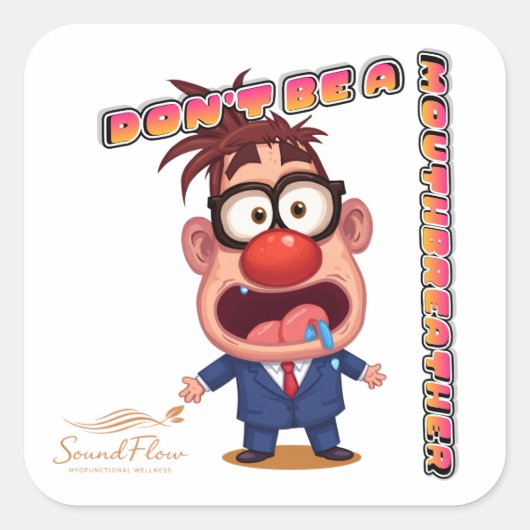 Wees Geen Mondademer Sticker (met logo) (Voorkant)