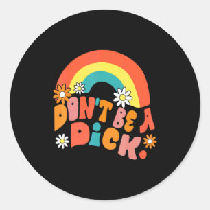 Wees Geen Motivatie Bericht Vintage Groov Ronde Sticker