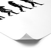 Wees geen Net Picker Badminton Player Shuttle Rac Poster (Hoek)