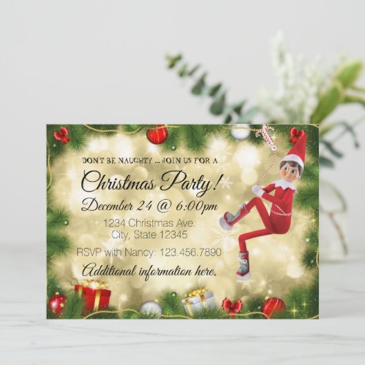 Wees geen onnozele kerstfeest kaart (Staand voorkant)