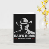 Wees geen Panican Trump Cowboy Vader Vaderdag 4 Kaart (Gele Bloem)