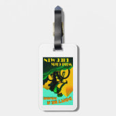 Wees geen roadie wild meisjes rijden mountainbikes bagagelabel (Achterkant verticaal)