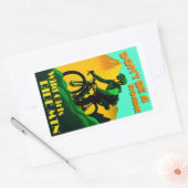Wees geen roadie wild meisjes rijden mountainbikes rechthoekige sticker (Envelop)