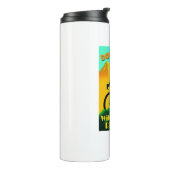 Wees geen roadie wild meisjes rijden mountainbikes thermosbeker (Gedraaid links)