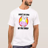 Wees geen schaap t-shirt (Voorkant)