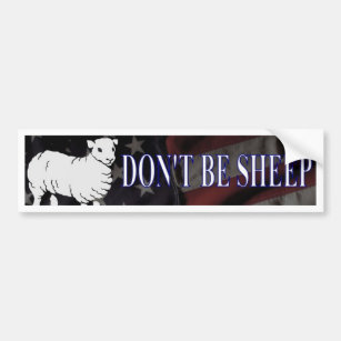 Wees geen schapen bumpersticker