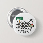 Wees geen schapen ronde button 5,7 cm (Voorkant /achterkant)